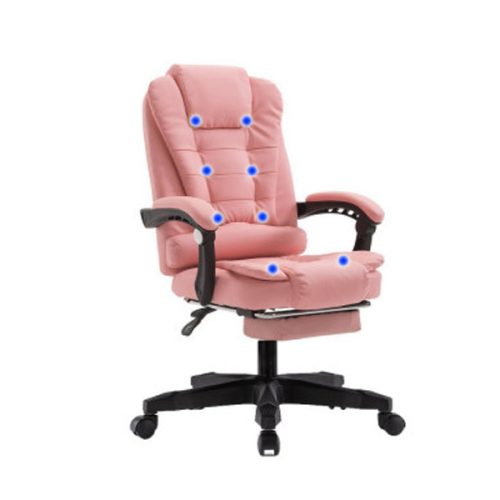 Evolve 8 Point Massage Chair Executive Office Computer Seat Footrest Recliner Pu Leather Pink
