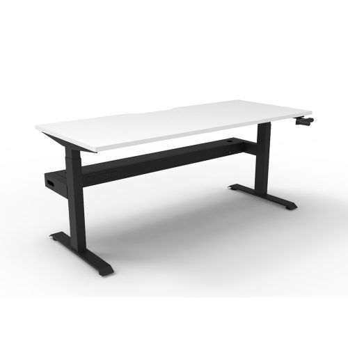 Fast Manual Height Adjustable Workstation with Cable Tray